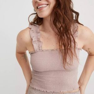 Aerie Jungle Thrills Tank in Cocoa Cream
